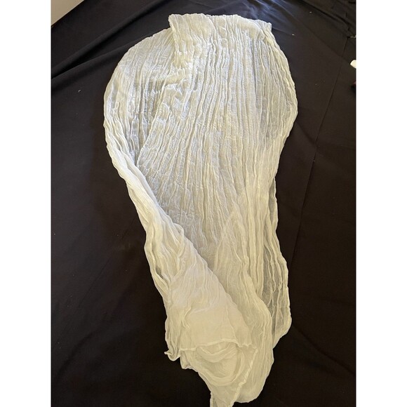 Vintage Cotton 100x30”Scarf Large White - Picture 2 of 2
